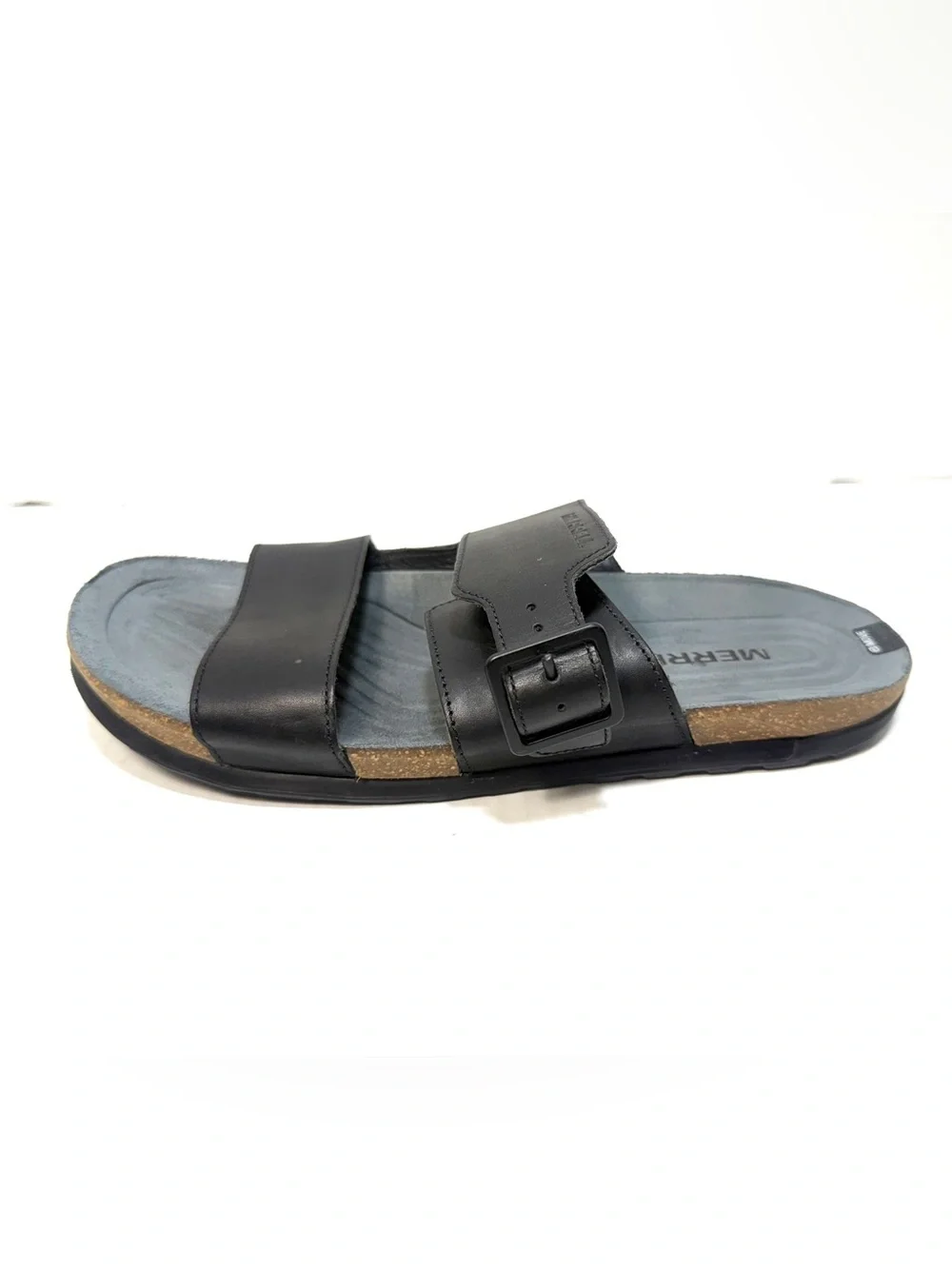 Merrell Move Double Strap Slide Leather Sandals Gray/Black Men’s Size 10